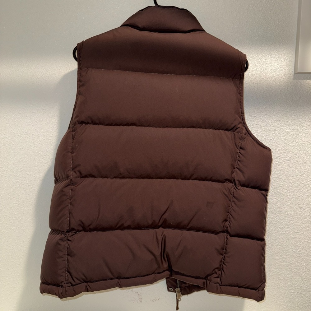 L.L. Bean Goose Down Puffer Vest Men's Large Brown Full Zip Snap‎ Outdoor - Picture 8 of 8